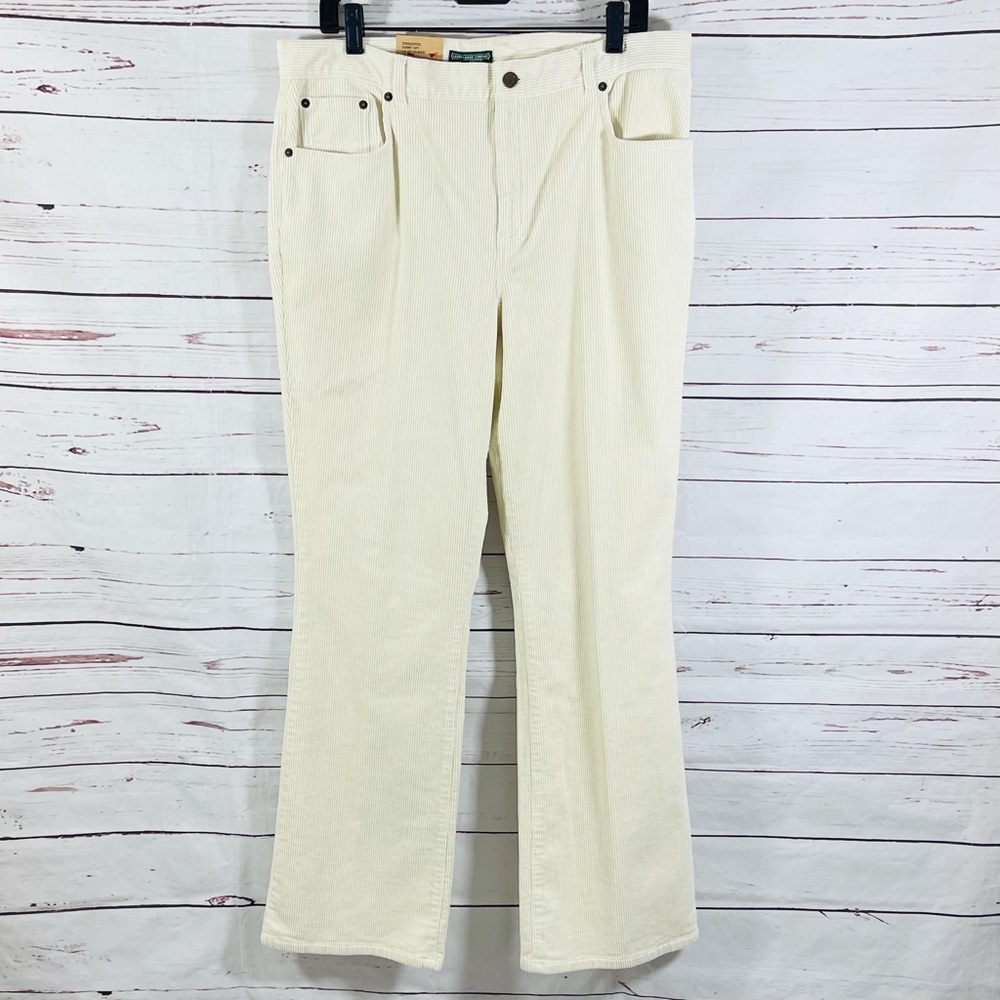 Ralph Lauren Jeans Co Women’s Corduroy Bootcut Pants Ivory Size 14